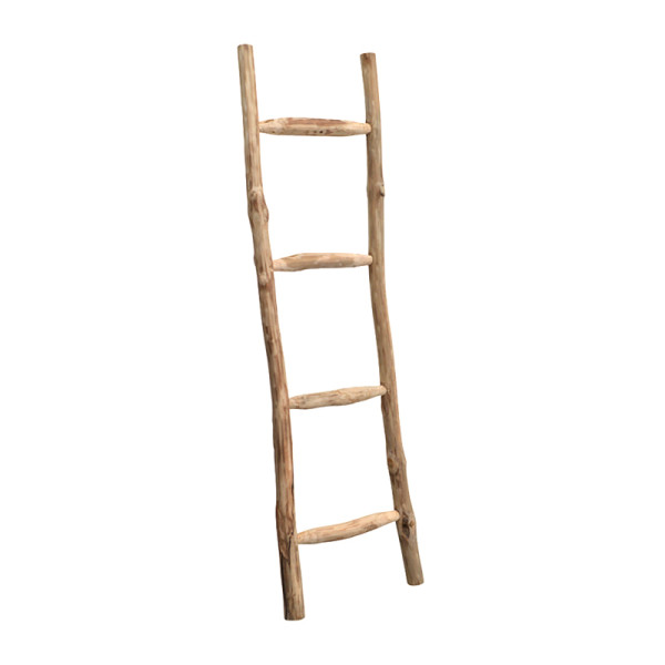 Teakhouten decoratieve ladder