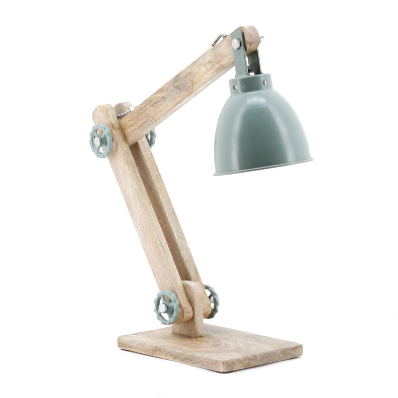 Bureaulamp van hout