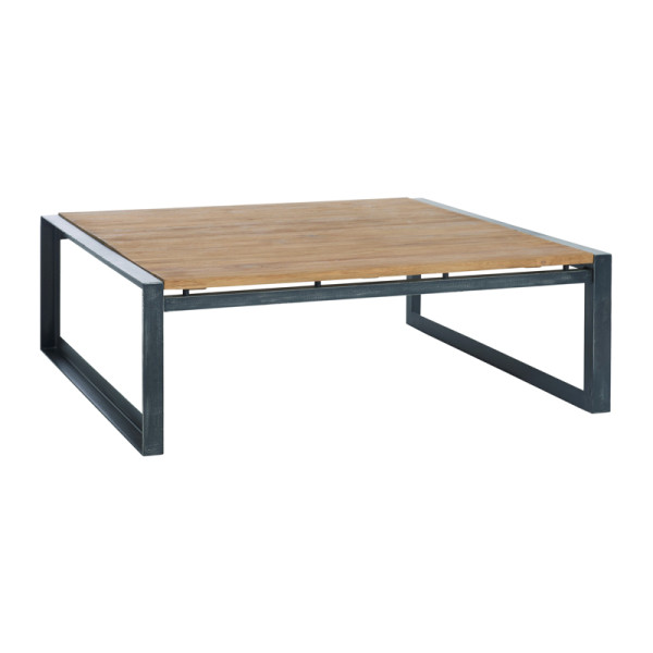 Vierkante salontafel van hout 100 cm