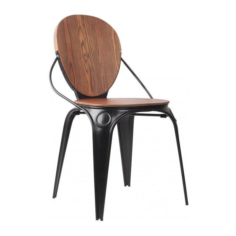 Design stoel van hout en metaal