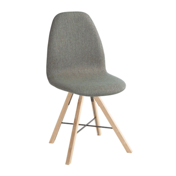Design stoel met hout
