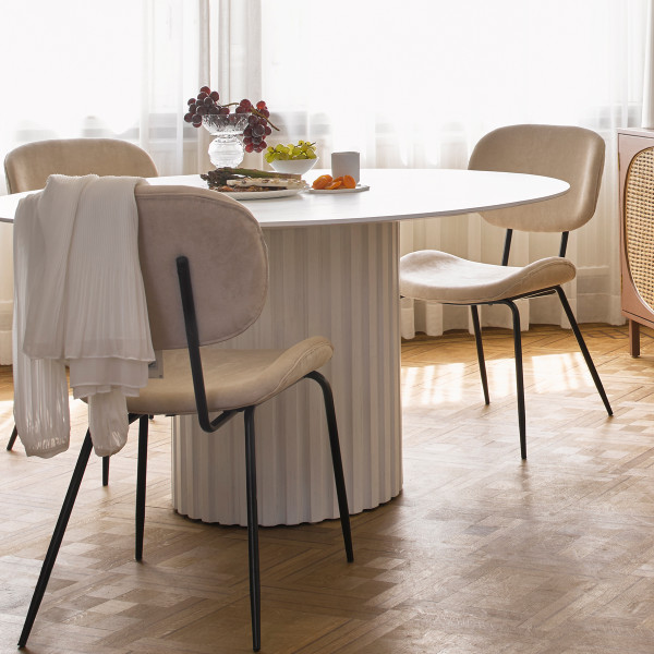 Complex De slaapkamer schoonmaken Ligatie HKliving Pillar | Ronde eettafel in Griekse stijl | LUMZ