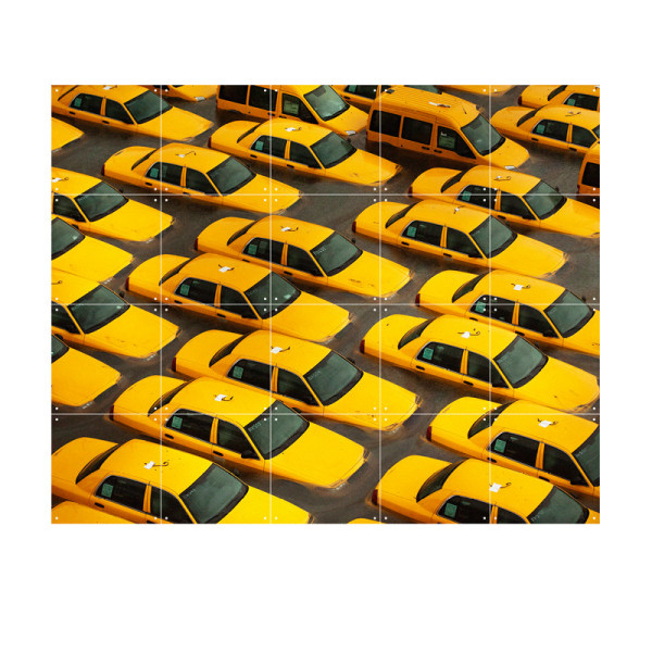 Wanddecoratie gele taxi's New York