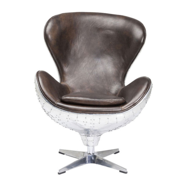 Aluminium vintage fauteuil
