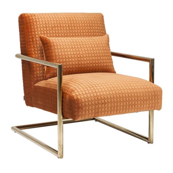 Oranje fauteuil met motief