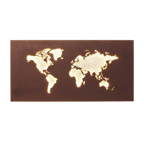 Wandlamp wereldkaart