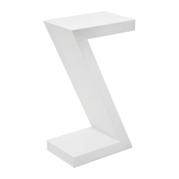 Z-vormig tafeltje hoogglans wit