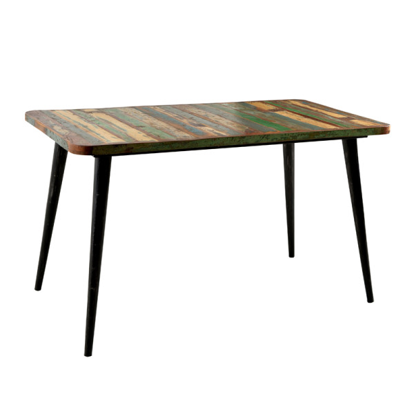 Kleurrijke houten tafel