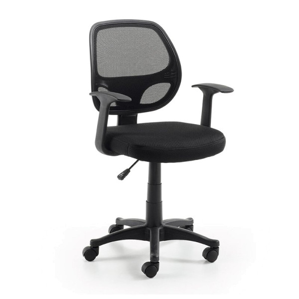 Verstelbare bureaustoel zwart