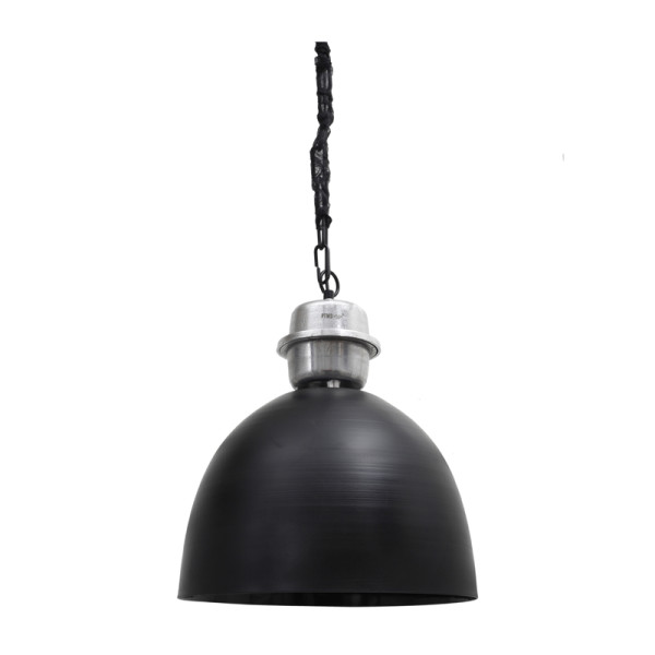 Hanglamp zwart met aluminium