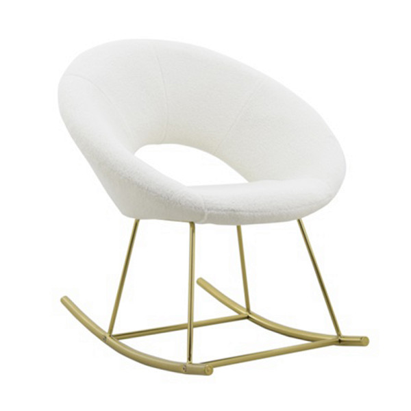 Design schommelstoel boucle