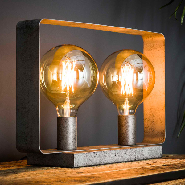 Tafellamp industrieel design dubbel