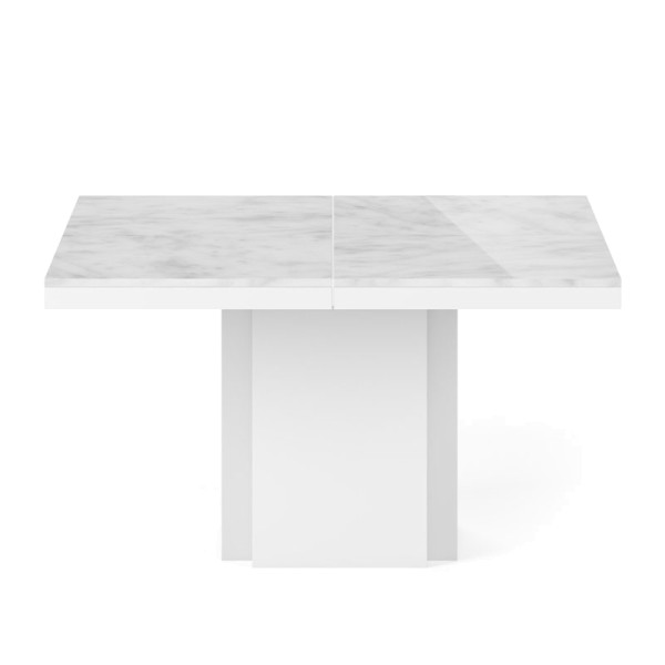 Witte marmeren tafel
