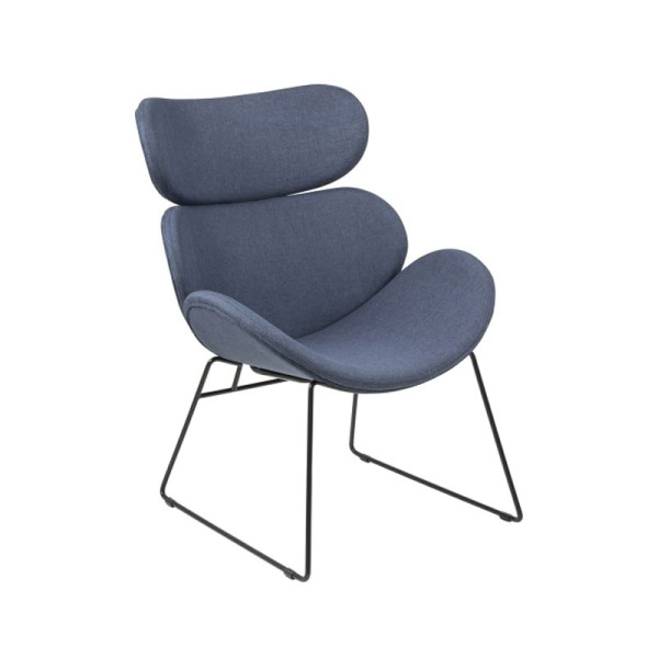 Design fauteuil met slede onderstel