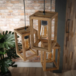 Trapse hanglamp hout