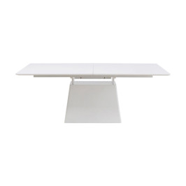 Uitschuifbare tafel hoogglans wit