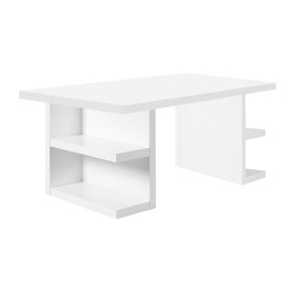 Bureau met planken mat wit 180 cm