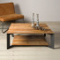 Vierkante salontafel metaal en hout
