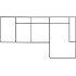 Open Eiland Groot links + 1,5 zits zonder armen + Long Chair Groot rechts - 98/161 x 282 cm - +€ 2.558,00